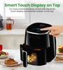 Black Air Fryer with Food Separator & Recipe Book