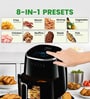 Black Air Fryer with Food Separator & Recipe Book