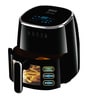 Black Air Fryer with Food Separator & Recipe Book