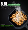 Black Air Fryer with Food Separator & Recipe Book