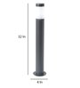 Wipro Fantasy 11 Watt Black Standard LED Bollard (Cool Daylight, Pack of 1)