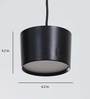 Wipro Halo Plus 12 Watt Pendant Mounted Black Led Down lighter (Cool White)