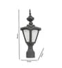Black Aluminium 3 Watt LED Gate Light