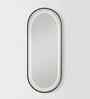 Black Aluminium Frame LED Capsule Long Wall Mirror 18 X 60 In