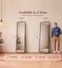 Black Aluminium Frame Full Arch Long Floor Mirror 18 X 60 In