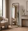 Black Aluminium Frame Full Arch Long Floor Mirror 24 X 60 In