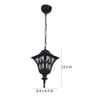 Wave Black Aluminium Outdoor Hanging Light