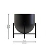 Black Aluminium Tess Pot