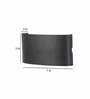 Serenity Black Aluminium Flush Mount Wall Light