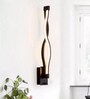 Wave Metal Novelty Wall Light (Black)