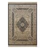 Black and Beige Persian 3x5 Feet Machine Made Carpet