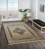 Black and Beige Persian 3x5 Feet Machine Made Carpet