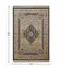 Black and Beige Persian 3x5 Feet Machine Made Carpet