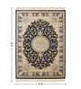 Black and Beige Persian 4x6 Feet Machine Made Carpet