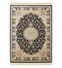 Black and Beige Persian 4x6 Feet Machine Made Carpet