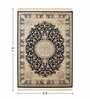 Black and Beige Persian 5x7 Feet Machine Made Carpet