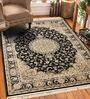 Black and Beige Persian 5x7 Feet Machine Made Carpet