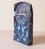 Black And Blue Concrete Nebula Desk Tick Tock Table Clock