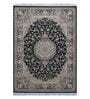 Black and Cream Persian 3x5 Feet Machine Made Carpet