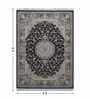 Black and Cream Persian 3x5 Feet Machine Made Carpet