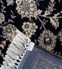 Black and Cream Persian 3x5 Feet Machine Made Carpet