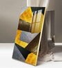 Black and Gold Abstract Vision Glass Finish Vertical Wall Art