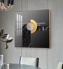 Black and Gold Glass Finish Square Wall Art