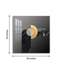 Black and Gold Glass Finish Square Wall Art