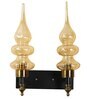 Minimalist Black and Gold Iron Wall Sconces