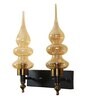Minimalist Black and Gold Iron Wall Sconces