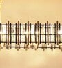 Black and Gold Metal & Glass Island Chandelier