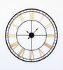 Black And Gold Metal Analog Novelty Wall Clock