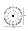Black And Gold Metal Analog Novelty Wall Clock
