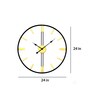 Black & Gold Metal Aesthetic Novelty Wall Clock