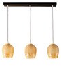 Francis Black and Gold Metal and Glass Cluster Hanging Light