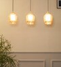 Francis Black and Gold Metal and Glass Cluster Hanging Light