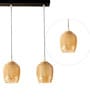 Francis Black and Gold Metal and Glass Cluster Hanging Light