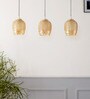 Francis Black and Gold Metal and Glass Cluster Hanging Light