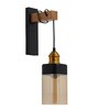 Black and Gold Metal and Glass Wall Light