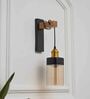 Black and Gold Metal and Glass Wall Light