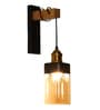 Black and Gold Metal and Glass Wall Light