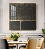 Black and Gold Reverie Glass Finish Square Wall Art