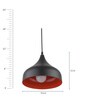 Black and Orange Aluminium Hanging Light