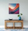 Black and White Brushstroke Canvas Printed Wall Painting Black Frame