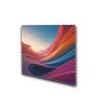 Black and White Brushstroke Canvas Printed Wall Painting White Frame