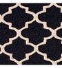 Black and White Kaluga Geometric Wool 4ft x 4ft Tufted Carpet