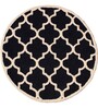 Black and White Kaluga Geometric Wool 4ft x 4ft Tufted Carpet