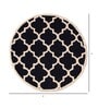 Black and White Kaluga Geometric Wool 4ft x 4ft Tufted Carpet