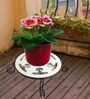 Black and White Metal Planter Stand