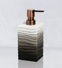 Black And White Polyresin Soap Dispenser (360 Ml)
